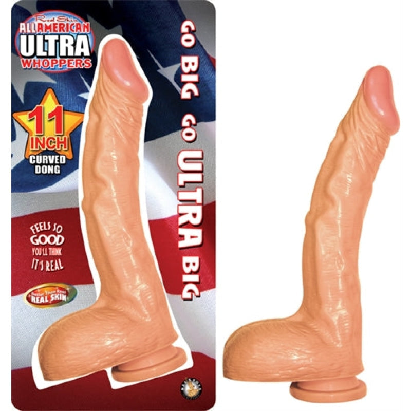 All American Ultra Whoppers 11-Inch Curved Dong -  Flesh