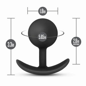 Anal Adventures - Platinum - Silicone Vibra Plug - Black