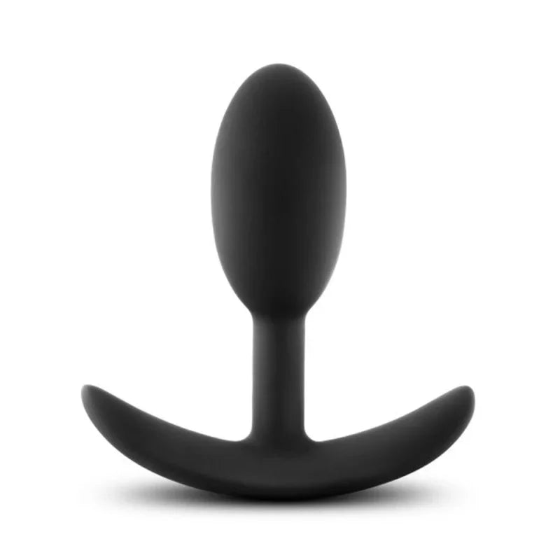 Anal Adventures - Platinum - Silicone Vibra Slim Plug - Small - Black