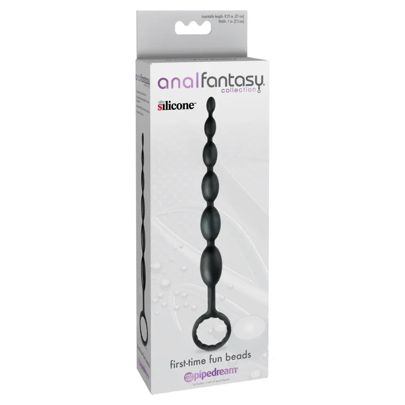 Anal Fantasy Collection First Time Fun Beads - Black
