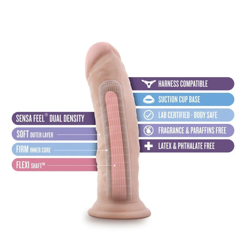 Au Naturel - 8 Inch Dildo With Suction Cup - Vanilla - MyPleasure