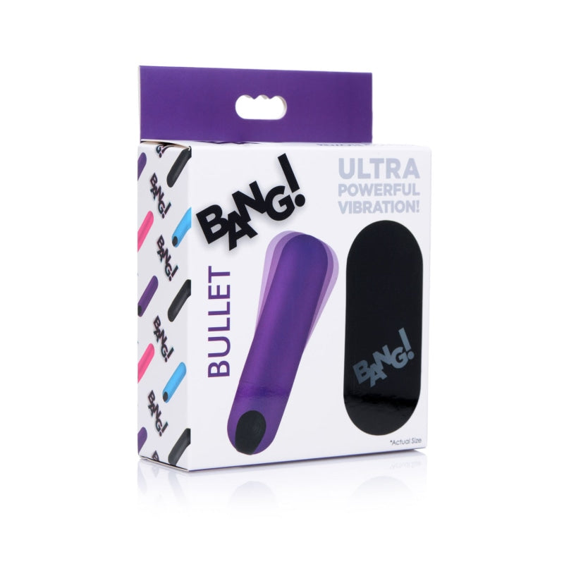 Bang Vibrating Bullet With Remote Control - Purple