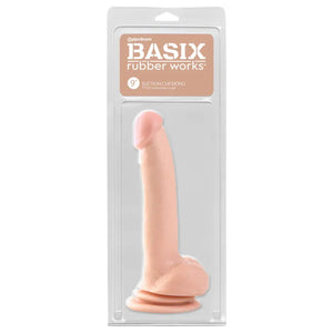 Basix Rubber Works 9 Inch Suction Cup Dong - Flesh