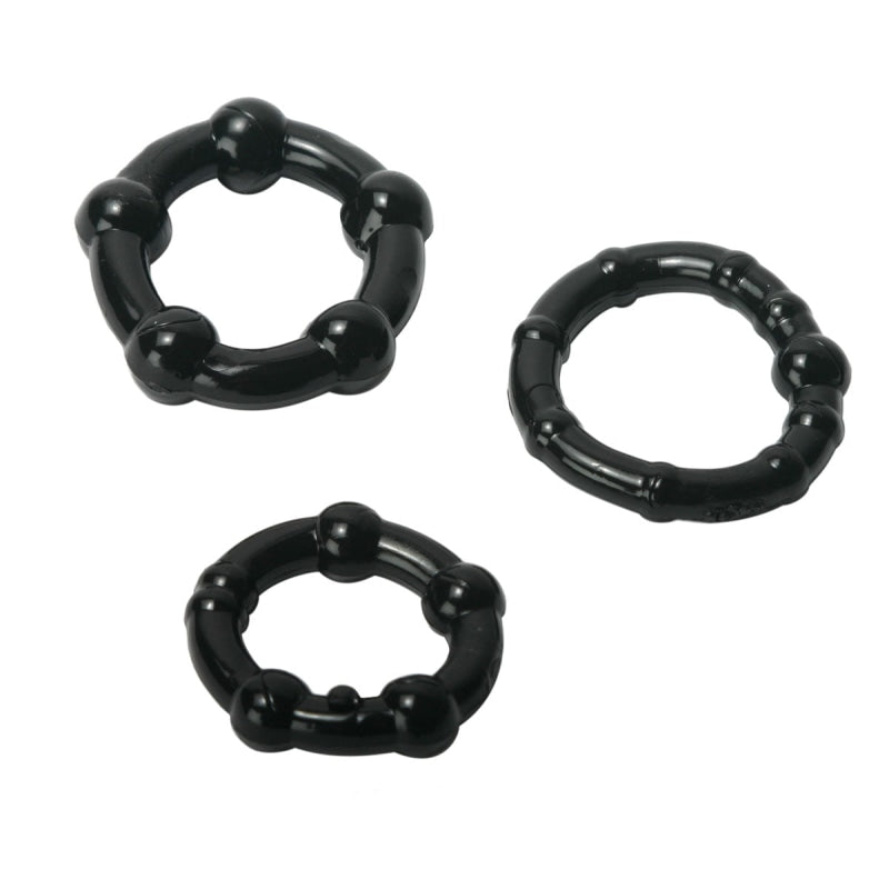 Black Performance Erection Rings - Packaged