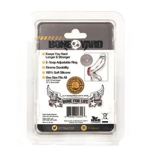 Boneyard Silicone Cock Strap 3 - Snap Ring - Red