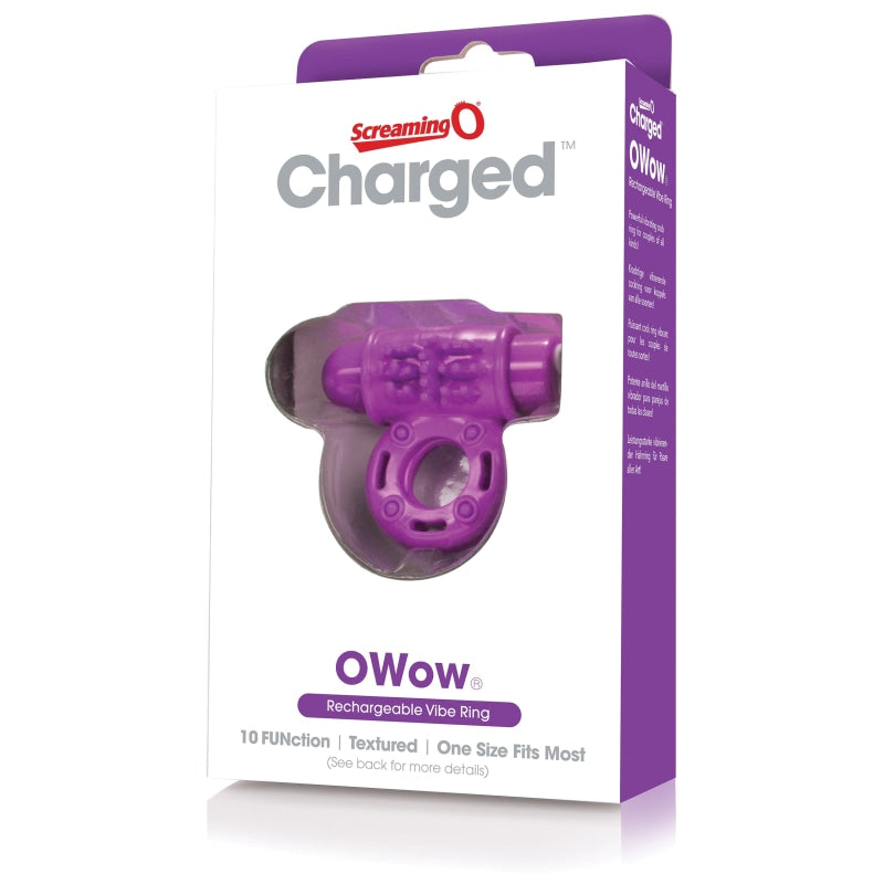 Charged Owow Rechargeable Vibe Ring - Purple