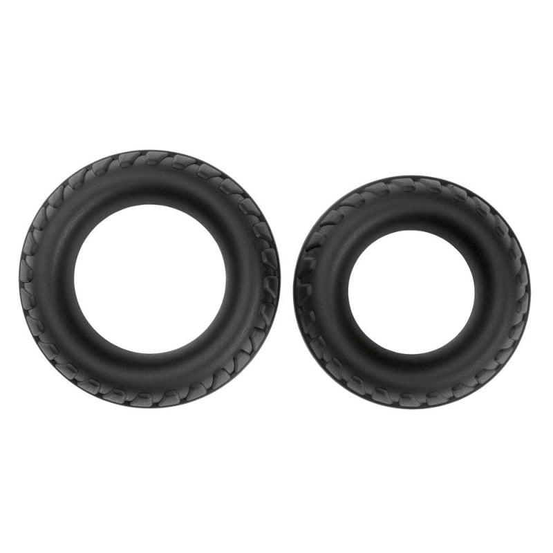 Cloud 9 Pro Rings Liquid Silicone Tires 2 Pack - Black - Cock Rings