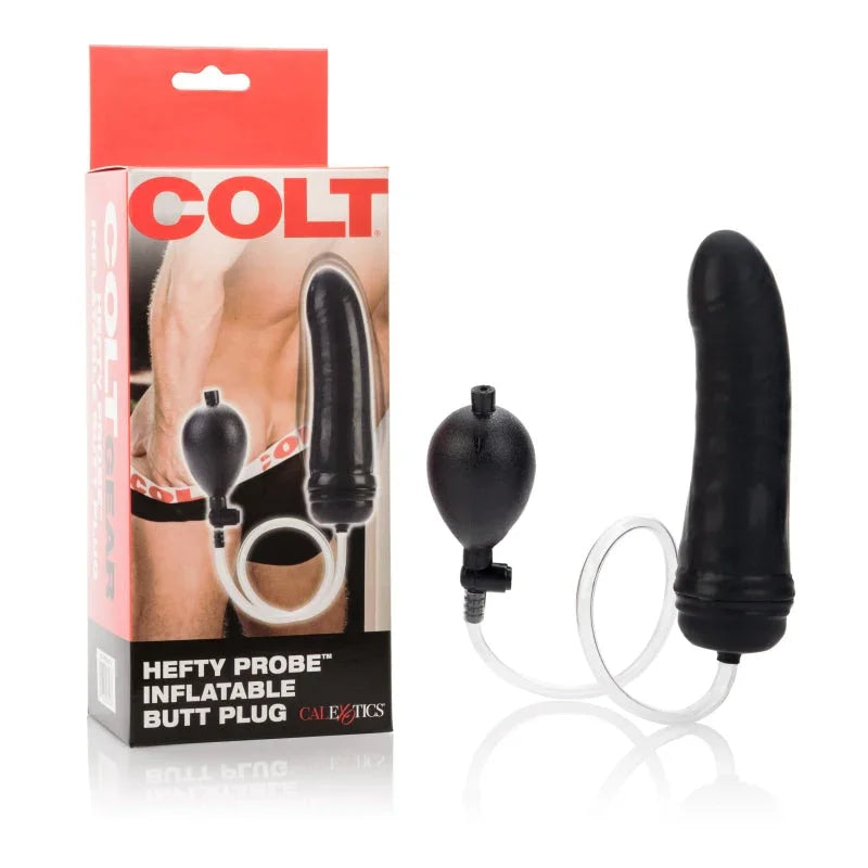 Colt Hefty Probe Inflantatable Butt Plug - Black - MyPleasure