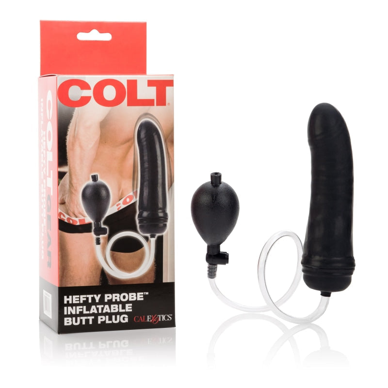 Colt Hefty Probe Inflantatable Butt Plug - Black