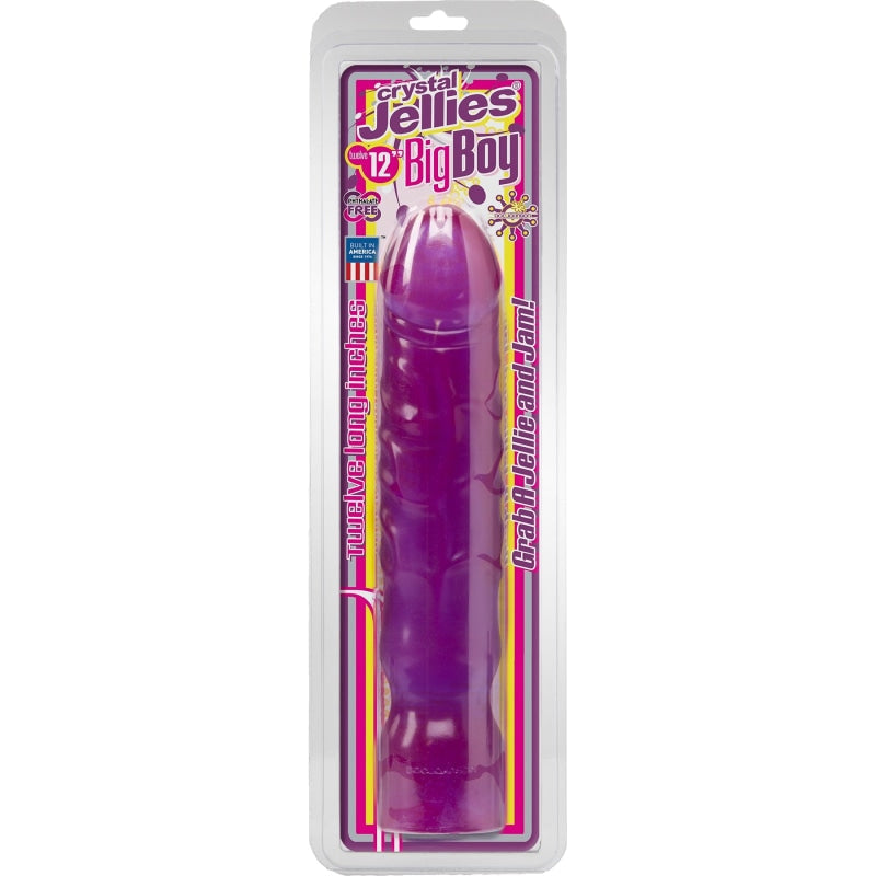 Crystal Jellies Big Boy 12 Inch - Purple