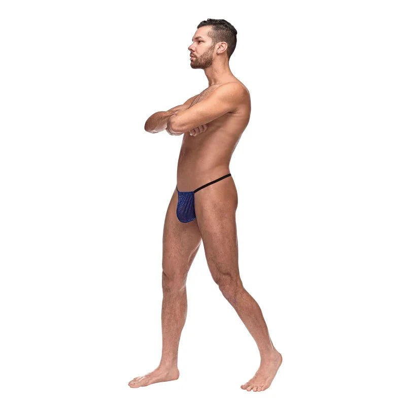 Diamond Mesh Posing Strap - One Size - Navy