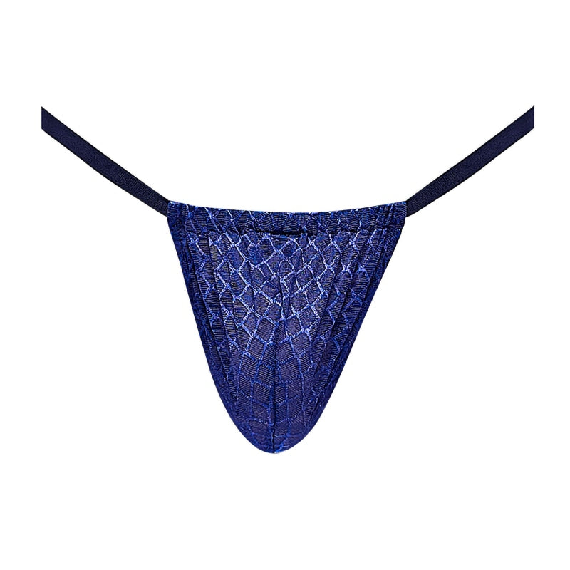 Diamond Mesh Posing Strap - One Size - Navy - Lingerie & Sexy Apparel