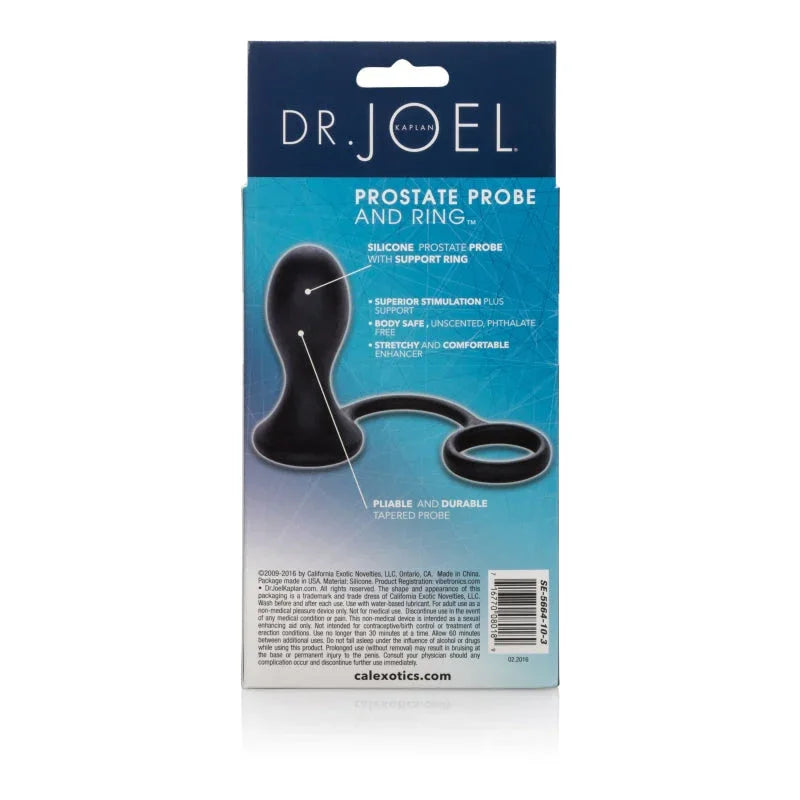 Dr. Joel Kaplan Prostate Probe and Ring - Black - MyPleasure