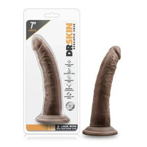Dr. Skin - 7 Inch Cock With Suction Cup - Chocolate - MyPleasure