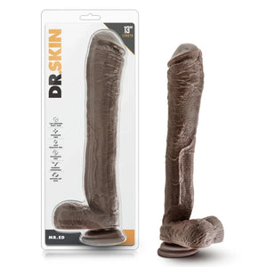 Dr. Skin Mr. Ed 13" Dildo With Suction Cup - Chocolate