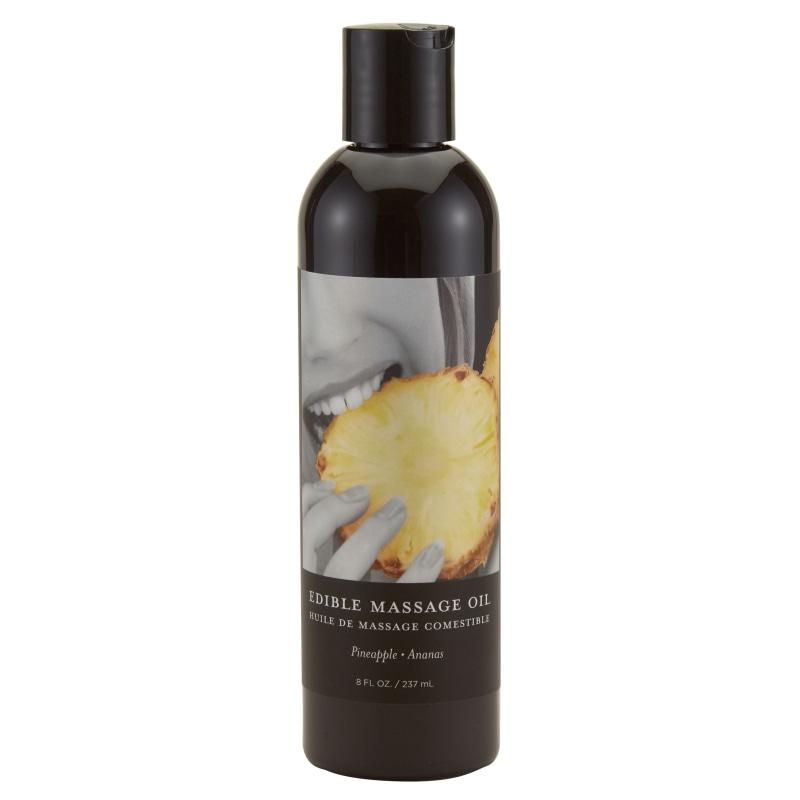 Edible Massage Oil 8 Oz. - Pineapple EB-MSE011