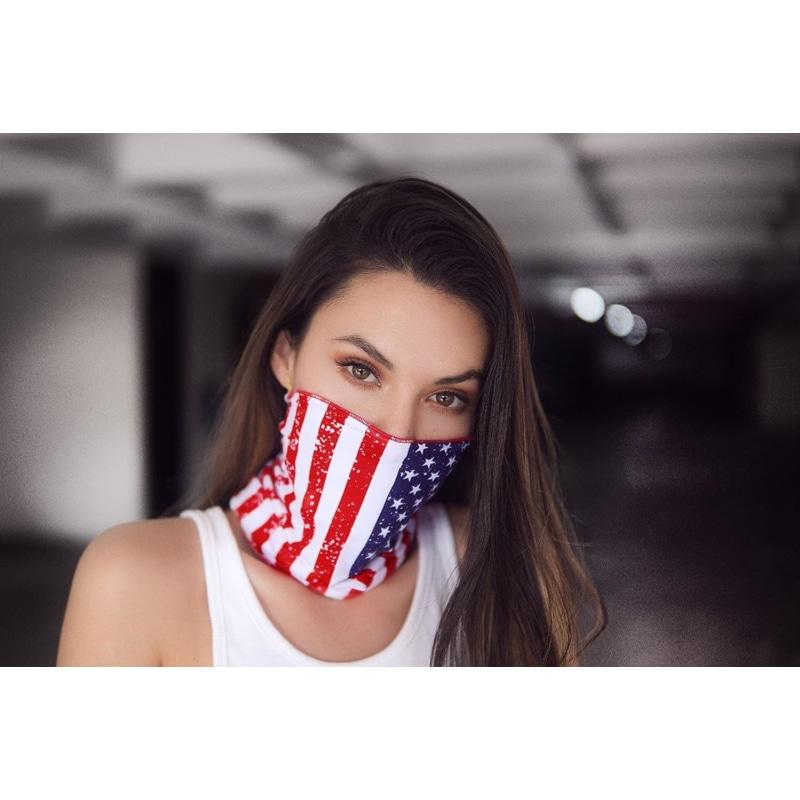 Face/ Neck Bandana Mask - Usa Print - One Size - Masks