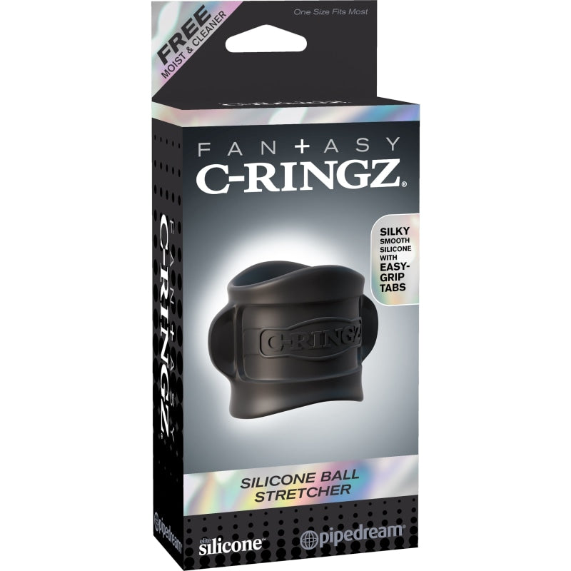 Fantasy C-Ringz Silicone Ball Stretcher - Black