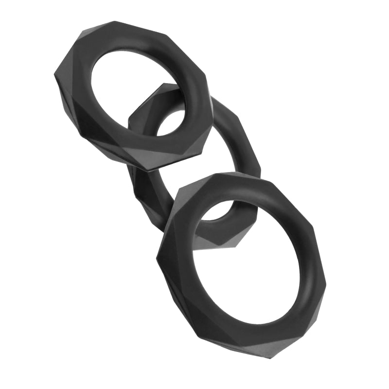 Fantasy C-Ringz Silicone Designer Stamina Set  Black