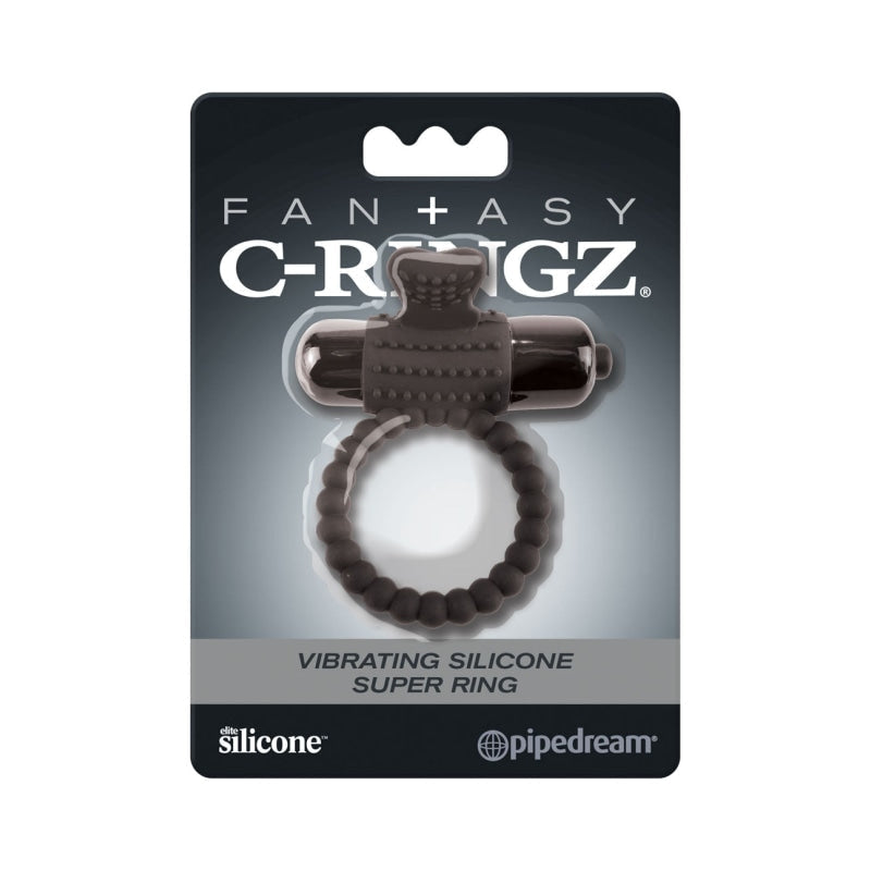 Fantasy C-Ringz Vibrating Silicone Super Ring  Black