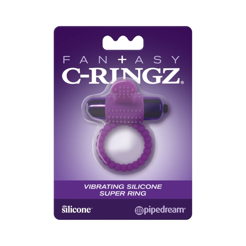 Fantasy C-Ringz Vibrating Silicone Super Ring  Purple