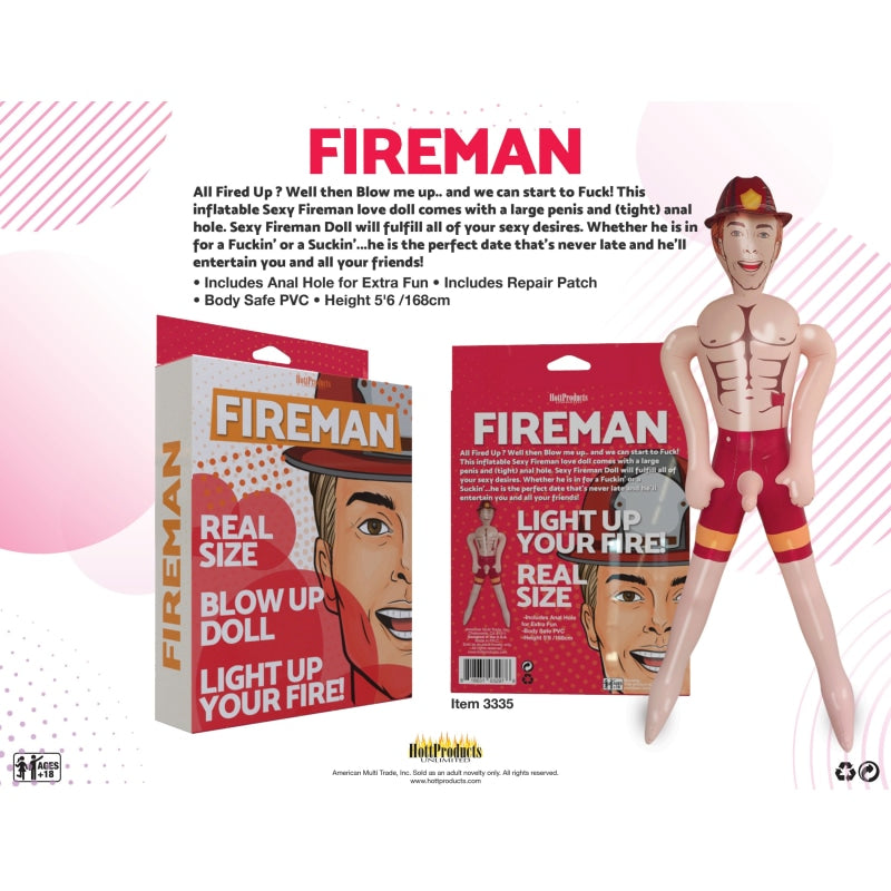 Fireman - Inflatable Party Doll - Gag Gifts & Novelties