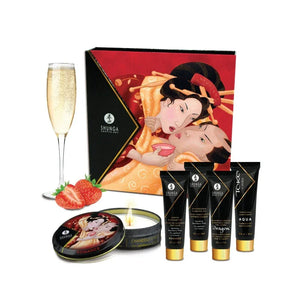 Geisha's Secrets Gift Set - Sparkling Strawberry Wine - MyPleasure