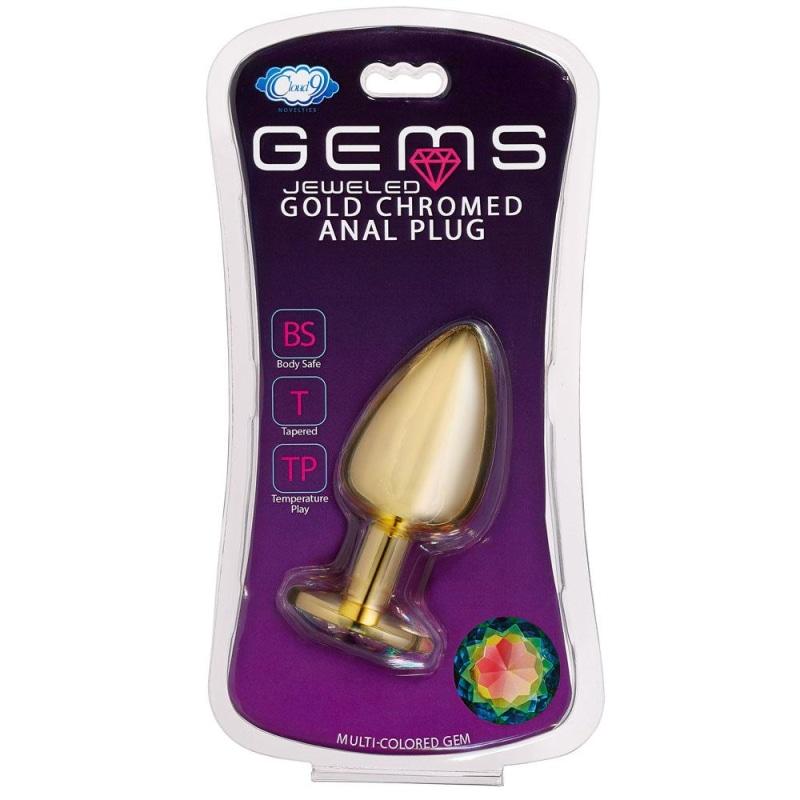 Gems Large Gold Anal Plug - Anal Toys & Stimulators