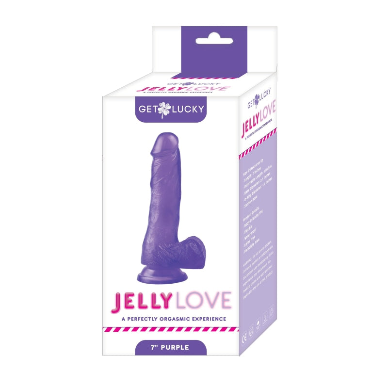 Get Lucky 7 Inch Jelly Love - Purple - Dildos & Dongs