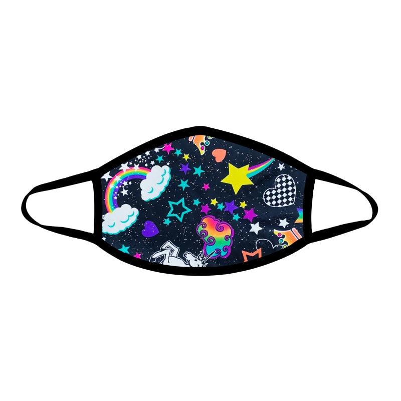 Girl Crush Neon Uv Face Mask With Black Trim