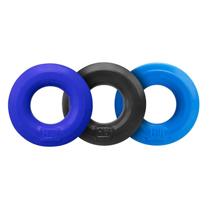 Hunkyjunk Huj3 C-Ring 3 Pk - Blue / Multi