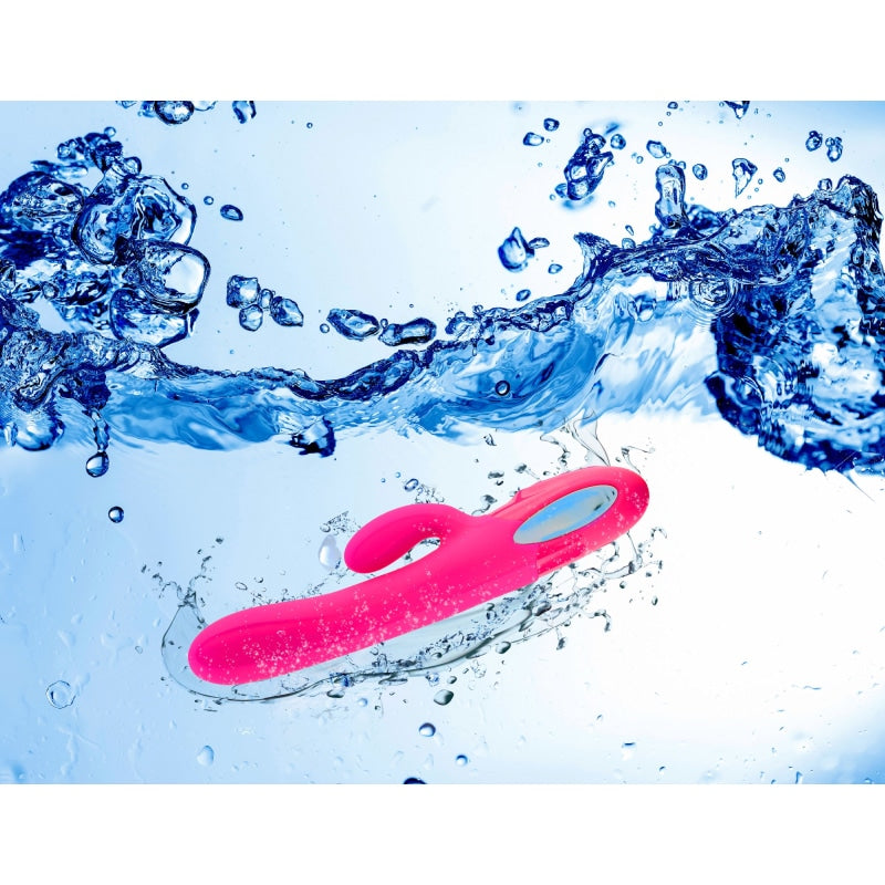 Hypnotic - Hot Pink - Thrusting Rabbit With Swinging Clitoral Stimulator - Vibrators