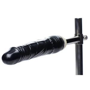 Imprisoned Metal Stockade With Dildo