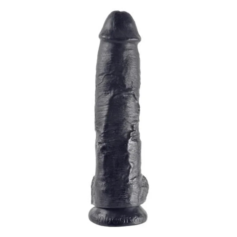 King Cock 10-Inch Cock With Balls - Black