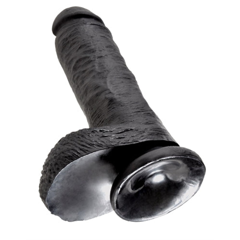 King Cock 8-Inch Cock With Balls - Black