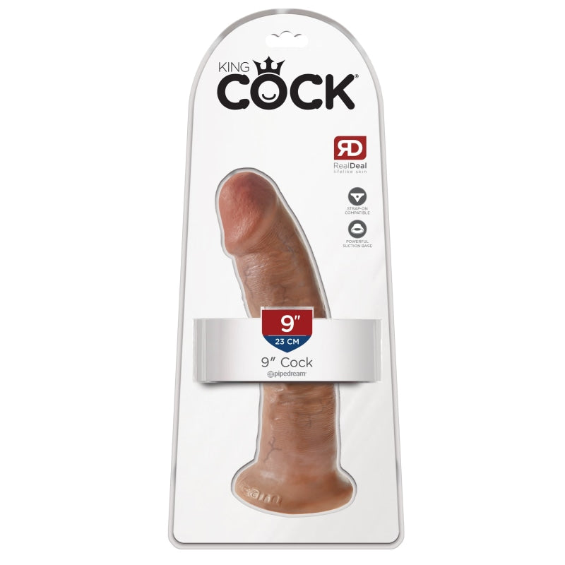 King Cock  9" Cock - Tan