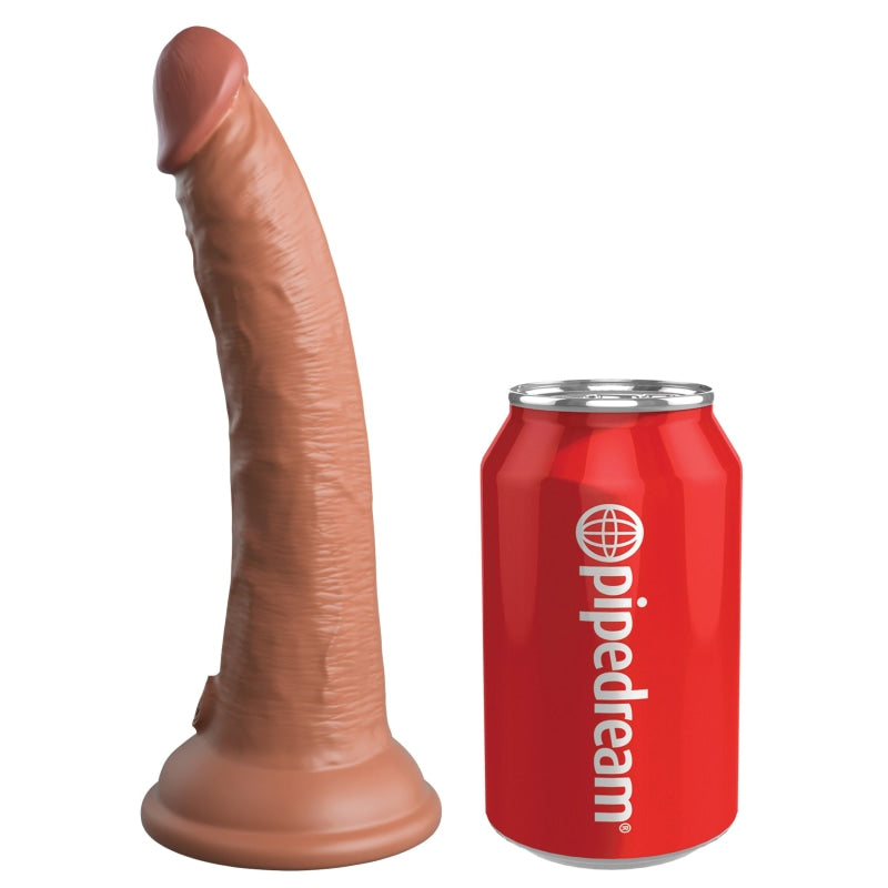 King Cock Elite 7 Inch Dual Density Silicone Cock  - Tan