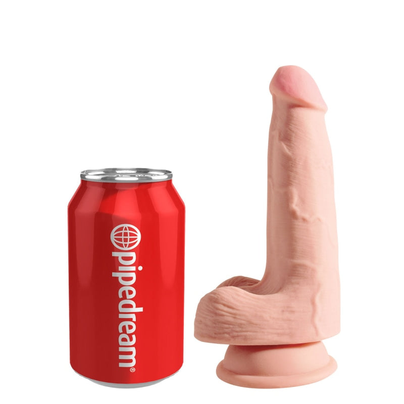 King Cock Plus Triple Density 5" Cock With Balls - Flesh