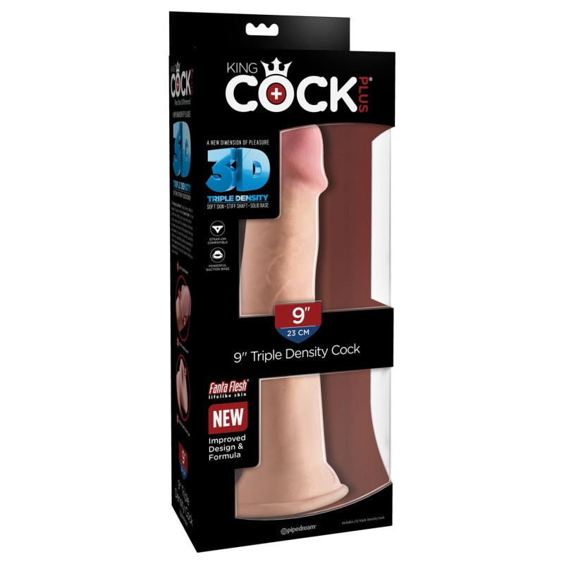 King Cock Plus Triple Density 9" Cock - Flesh