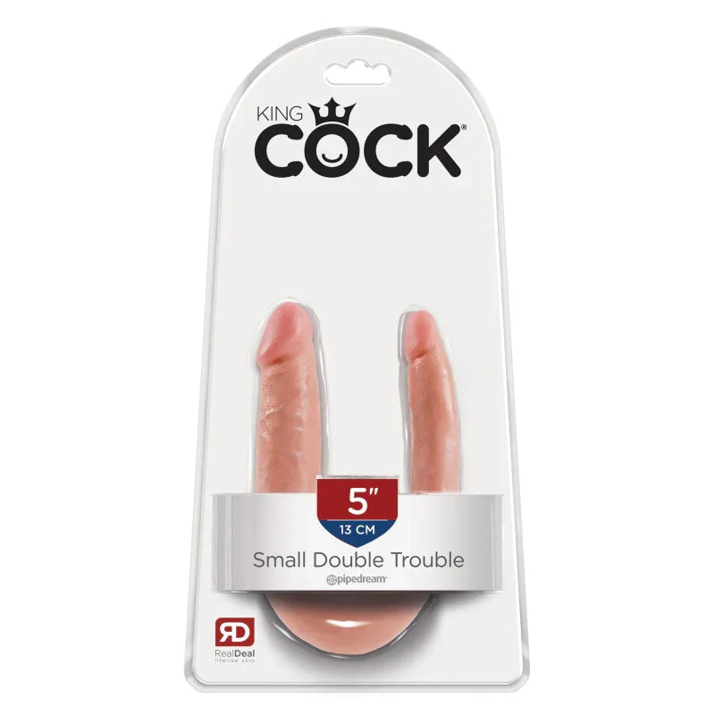 King Cock Small Double Trouble - Flesh