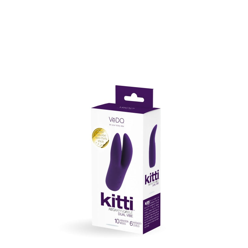Kitti Rechargeable Dual Vibe - Deep Purple - Vibrators