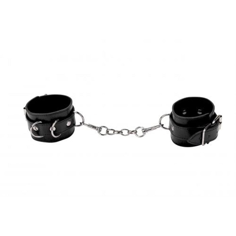 Leather Cuffs for Hands and Ankles - Black