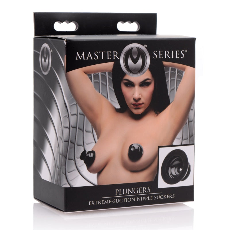 Master Series - Plungers Extreme Suction Nipple  Suckers - Black