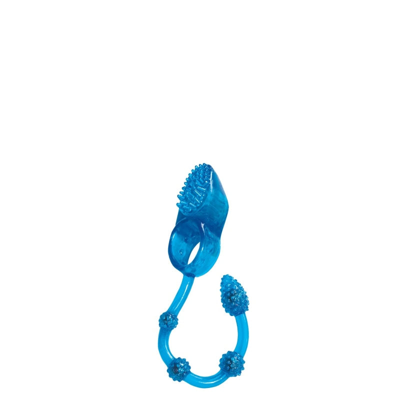 Maxx Gear Vibrating Cockring & Anal Beads - Blue NW2764-1