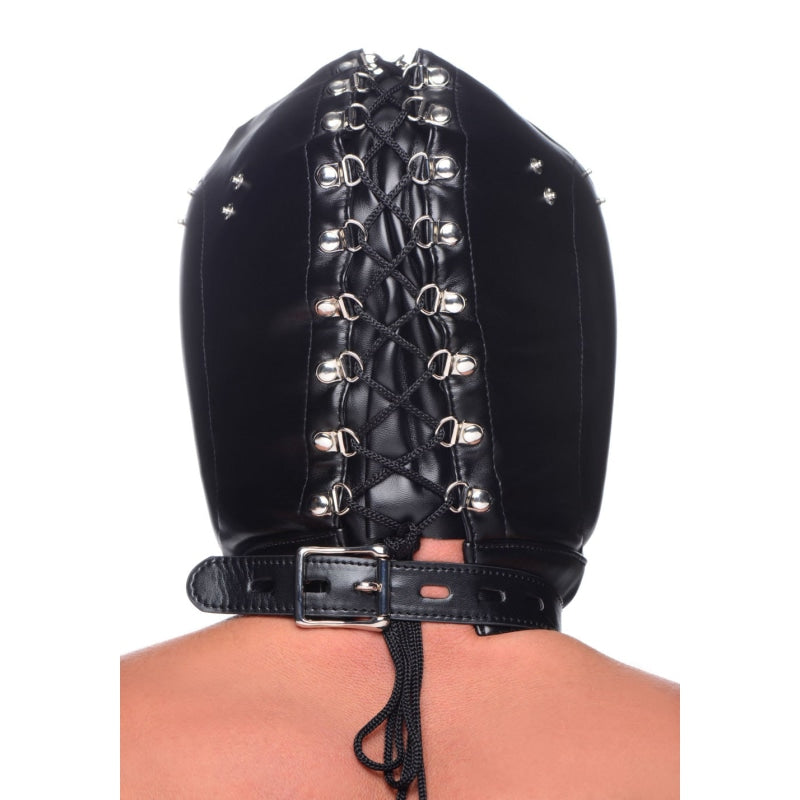 Muzzled Universal BDSM Hood With Removable Muzzle