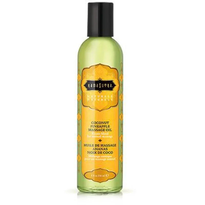 Naturals Massage Oil - Coconut Pineapple 8 Fl Oz - MyPleasure