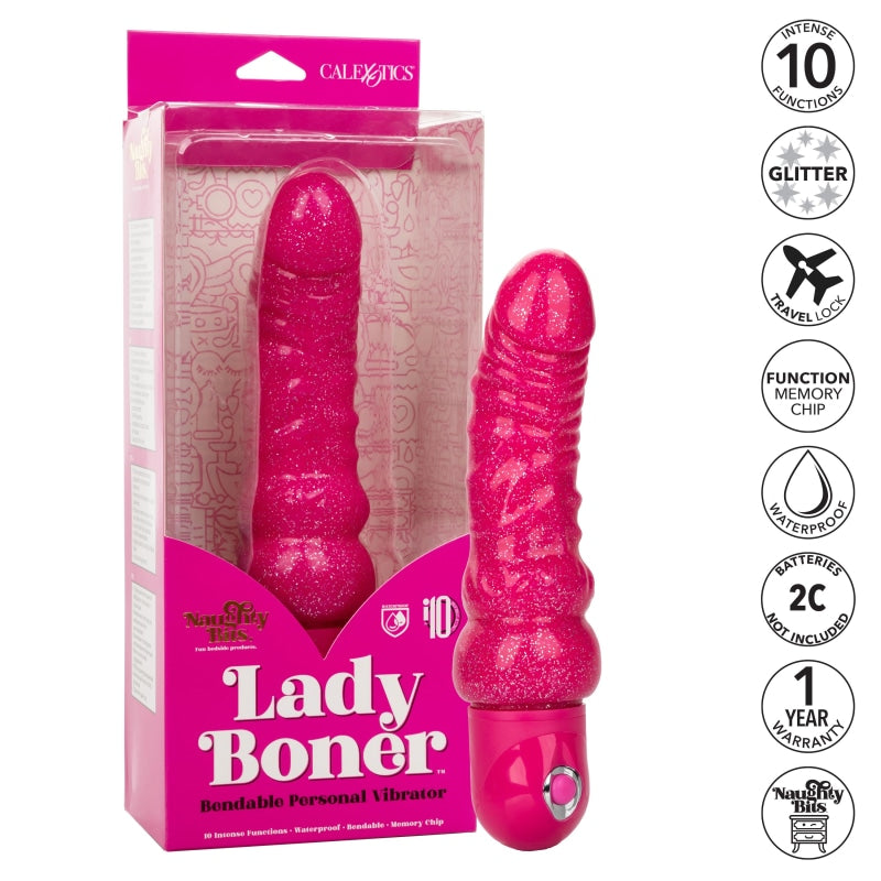 Naughty Bits Lady Boner Bendable Personal Vibrator - Vibrators