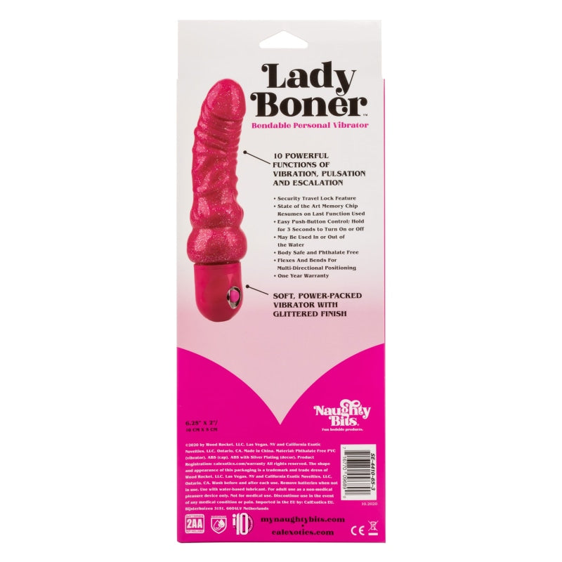 Naughty Bits Lady Boner Bendable Personal Vibrator - Vibrators