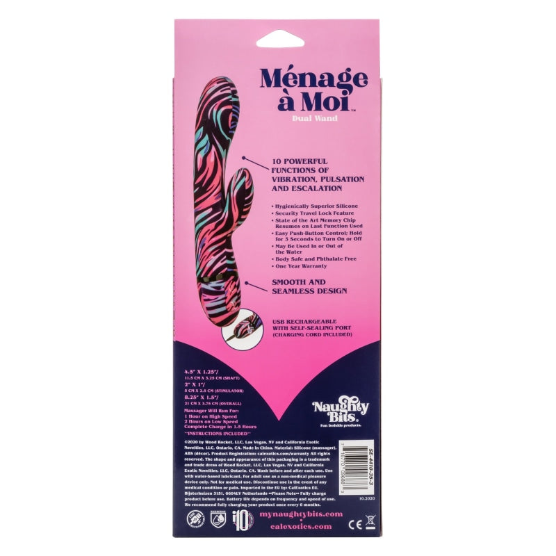 Naughty Bits Menage a Moi Dual Wand - Vibrators