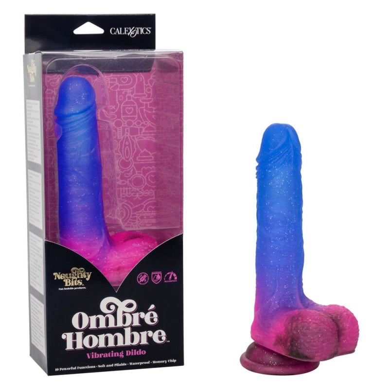 Naughty Bits Ombré Hombre Vibrating Dildo - Dildos & Dongs